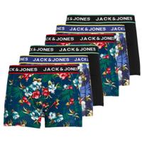 Jack & Jones Boxershorts JACFLOWER Trunks 6-pack Zwart / Navy-L - thumbnail