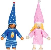 Goki flexibele poppen fynja & fabio, 6 outfits - thumbnail