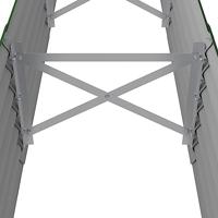 Plantenbak 224x40x36 cm gepoedercoat staal groen - thumbnail