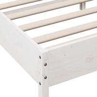 Bedframe zonder matras massief grenenhout wit 135x190 cm - thumbnail