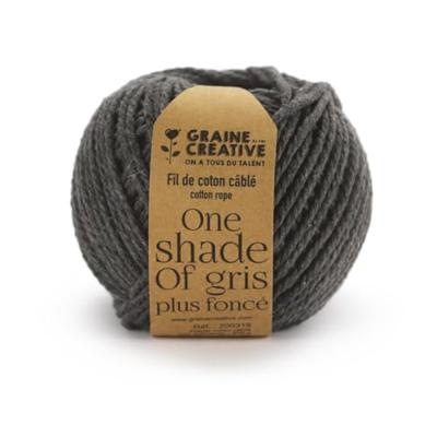 Graine Créative Macramé touw, ft 2,5 mm x 80 m, antracietgrijs