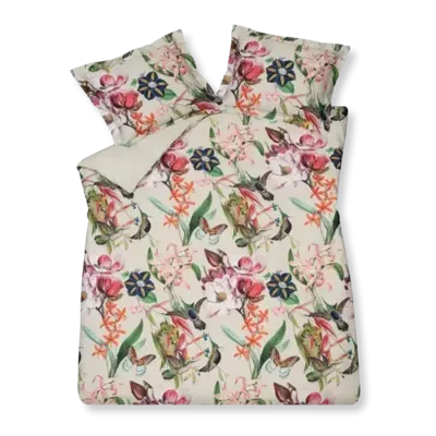 Vandyck Flower Mix cream tan dekbedovertrek