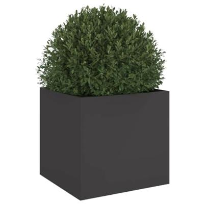 VidaXL Plantenbak 42x40x39 cm staal zwart VidaXL Plantenbak 42x40x39 cm staal zwart