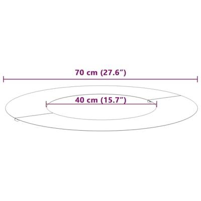 VidaXL Geschikt voor platte boomringen 5 pcs antraciet ø40 / 70 cm staal