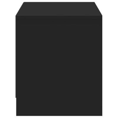 Tv-meubel met LED 97x34x40 cm bewerkt hout zwart