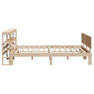 Bedframe met hoofdbord massief grenenhout 160x200 cm