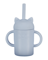 Drinkbeker met rietje - Blauw - thumbnail