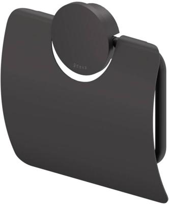 Toiletrolhouder met klep Geesa Opal Zwart Geesa
