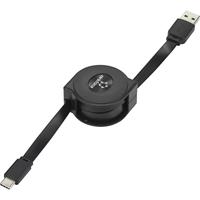 Renkforce USB 3.2 Gen1 (USB 3.0) USB-C® stekker, USB-A mannelijk, 0,80 m, zwart RF-4352328 - thumbnail
