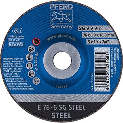 PFERD TOOLS 62208626 E 76-6 SG STEEL/10,0 Afbraamschijf gebogen Diameter 76 mm Boordiameter 10 mm Staal 10 stuk(s)