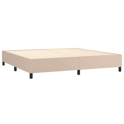 Boxspring met matras kunstleer cappuccinokleurig 180x200 cm - thumbnail