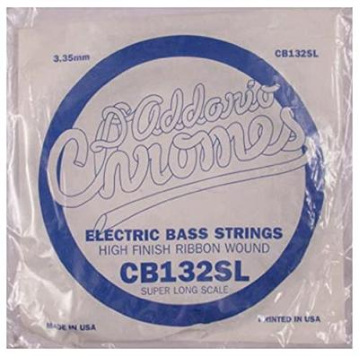 D'Addario CB132SL XL Single Bass Chromes Flat Wound 132 Super Long Bass Snaar - Enkel D'Addario CB132SL XL Single Bass Chromes Flat Wound 132 Super Long Bass Snaar - Enkel