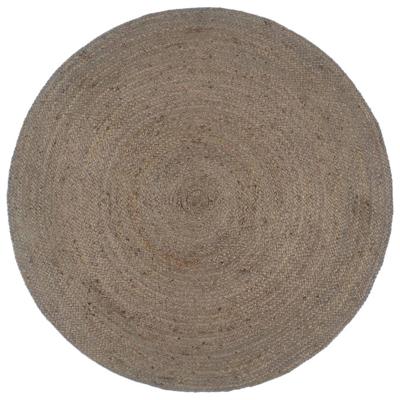 VidaXL Vloerkleed handgemaakt rond 180 cm jute grijs