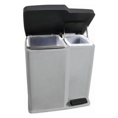 Curver pedaalemmer deco met binnenemmers 15+6 l lichtgrijs