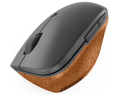 Lenovo Go Wireless Vertical Ergonomische muis Draadloos Optisch Grijs, Hout 6 Toetsen 2400 dpi Ergonomisch