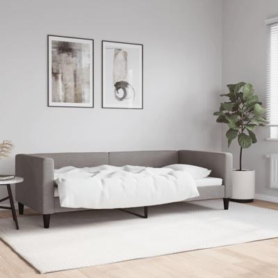 Slaapbank 90x200 cm stof taupe