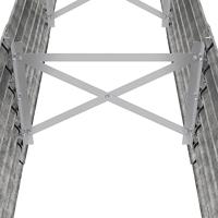 Plantenbak 224x40x36 cm gepoedercoat staal zilverkleurig - thumbnail