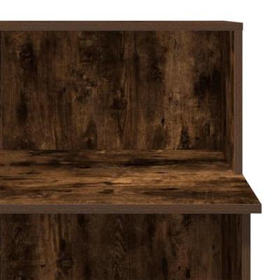 Receptiebalie 100x50x103,5 cm bewerkt hout gerookt eikenkleurig