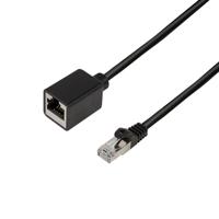LogiLink CQX063S RJ45 Netwerkkabel, patchkabel CAT 6A S/FTP 3.00 m Zwart Vlambestendig, Halogeenvrij, Afscherming gevlochten 1 stuk(s) - thumbnail