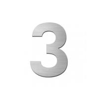 Stoer! Huiscijfer Forte 75Mm Zelf Nr.3 Inox - 57750003 - thumbnail