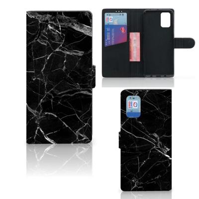Samsung Galaxy A02s | M02s | Bookcase | Marmer Zwart - Origineel Cadeau Vader Samsung Galaxy A02s | M02s | Bookcase | Marmer Zwart - Origineel Cadeau Vader