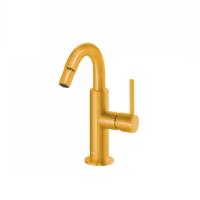 Bidetmengkraan Tres Study Exclusive Hendel Uitloop Gebogen 16,5 cm Rond Amber Geel - thumbnail