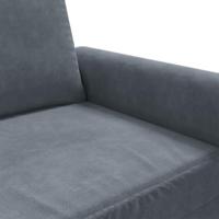 Tweezitsbank 120 cm fluweel donkergrijs - thumbnail