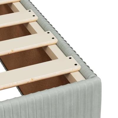 Bedframe zonder matras 140x200 cm fluweel lichtgrijs