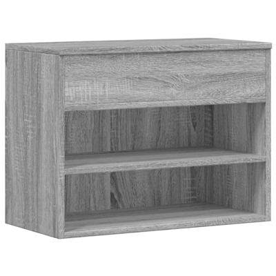VidaXL Schoenenbank 60x30x45 cm bewerkt hout grijs sonoma eikenkleurig VidaXL Schoenenbank 60x30x45 cm bewerkt hout grijs sonoma eikenkleurig
