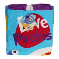 Kids Licensing badponcho Love Pirates junior katoen blauw - thumbnail