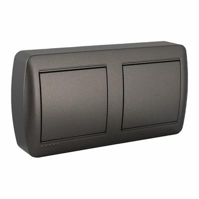 Lasdoos Solera Mural 14,8 x 7,2 x 2,8 cm Grafiet Dubbel