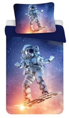 Astronaut Dekbedovertrek eenpersoons - 140 x 200 cm - polyester Astronaut Dekbedovertrek eenpersoons - 140 x 200 cm - polyester