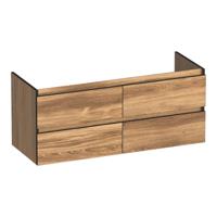 Brauer Joy Edge - Onderkast - 120 cm - met 4 Softclose Lades Greeploos en 2 Sifon Uitsparingen - Honey - thumbnail