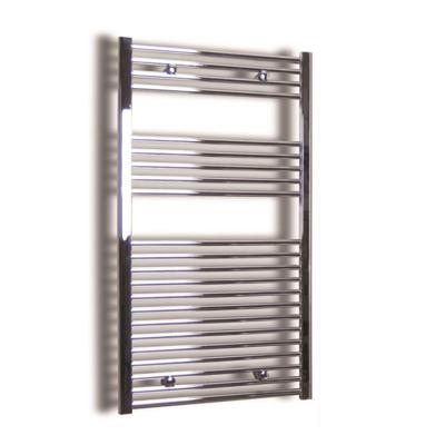 Elektrische Design Radiator Sanicare Plug & Play 111,8x45 cm Chroom 596 Watt Met Chroom Thermostaat Links Sanicare