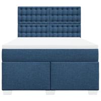 Boxspring met matras stof blauw 160x200 cm - thumbnail