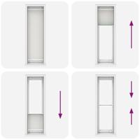 Pliss rolgordijn 65x200 cm stofbreedte 64,4 cm polyester - thumbnail