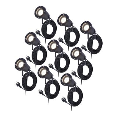 Set van 9 Sydney LED prikspots - Dimbaar - Kantelbaar - GU10 - 4000K neutraal wit - 4 Watt 345 Lumen - IP64 Waterdicht - 1,5 meter netsnoer incl. eurostekker - Zwart Set van 9 Sydney LED prikspots - Dimbaar - Kantelbaar - GU10 - 4000K neutraal wit - 4 Watt 345 Lumen - IP64 Waterdicht - 1,5 meter netsnoer incl. eurostekker - Zwart