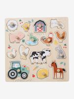 Puzzel met knoppen Lovely Farm van FSC¨-hout beige - thumbnail
