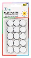 Klittenband Folia rond 2cm 15 stuks zwart 15 stuks wit - thumbnail