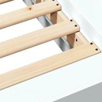 Bedframe massief hout wit 200x200 cm - thumbnail
