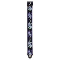 D&apos;Addario Auto Lock Woven Nylon Guitar Strap Teal Lizards gitaarband - thumbnail