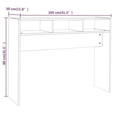 Wandtafel 105x30x80 cm spaanplaat wit