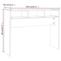 Wandtafel 105x30x80 cm spaanplaat wit - thumbnail