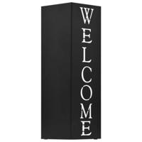 VidaXL Parapluhouder welcome staal zwart - thumbnail