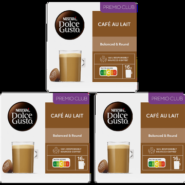 Nescafe Dolce Gusto Cafe Au Lait capsules 3 x 16 koffiecups bij Jumbo