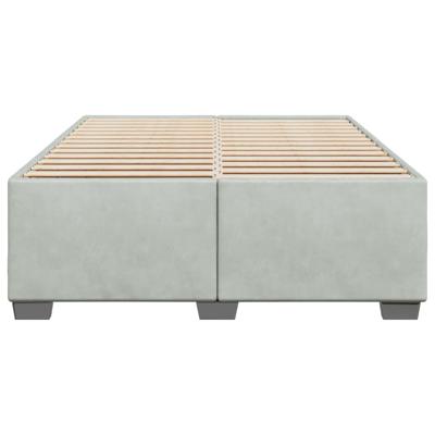 Bedframe zonder matras 140x200 cm fluweel lichtgrijs