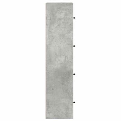 Boekenkast 40x24x102 cm bewerkt hout betongrijs