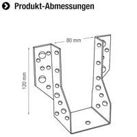 Connex Balkschoen Type A 80X120X2 Rvs - HVRS1140 - thumbnail