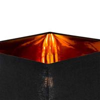 QAZQA Moderne vloerlamp zwart met goud vierkant - VT 1 - thumbnail