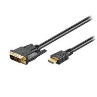 Goobay DVI-HDMI kabel High Speed - HDMI-A (mannelijk) - HDMI 1.2 - 1,5 meter - Zwart - thumbnail